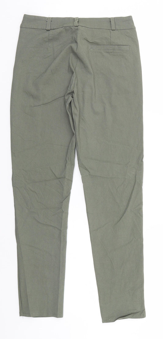 Womens UK Size S Preworn Regular Fit Beige Trousers