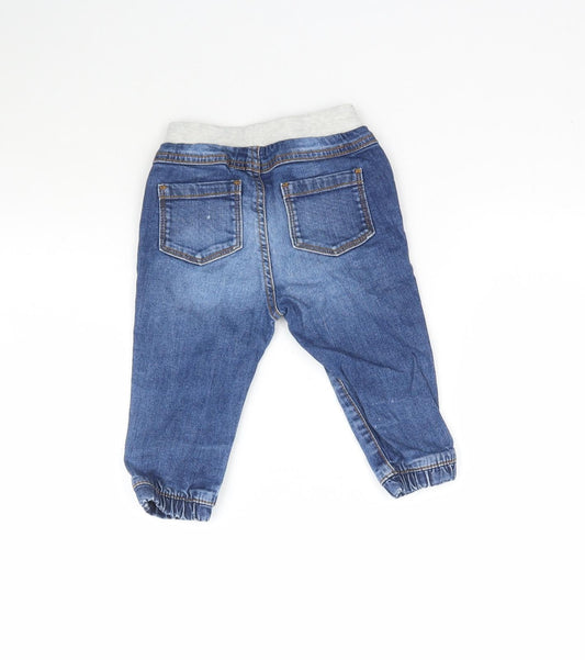 Matalan Baby Blue Denim Jogger Jeans Size 9 Months