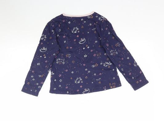 George Girls Blue Solid Top Pyjama Top Size 8-9 Years - Stars Star