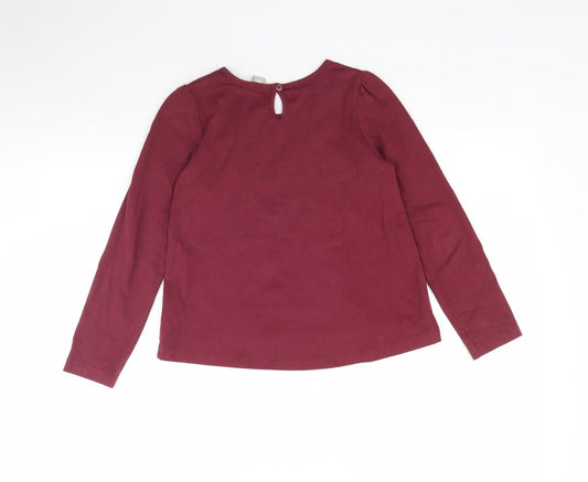 TU Girls Red Basic T-Shirt Size 8 Years - Lace detail