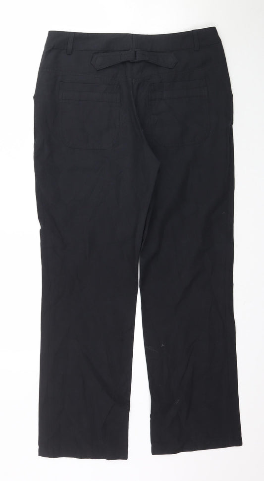 C.A.R.O Womens Black Trousers Size 12 L29 in