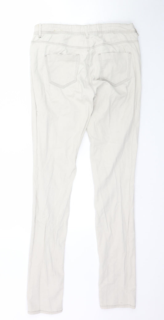 NEXT Womens Beige Denim Skinny Jeans Size M L34 in