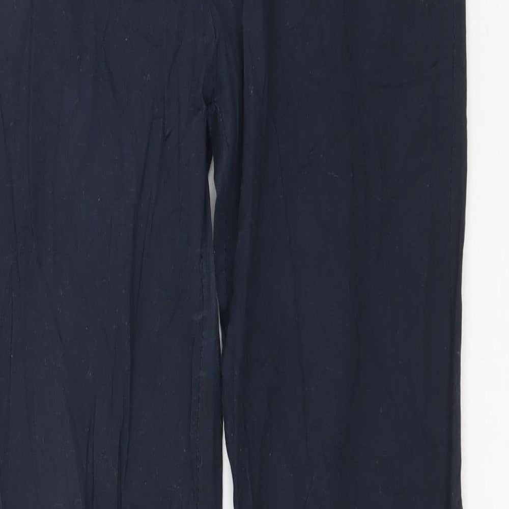 Womens UK Size L Preworn Regular Fit Blue Trousers