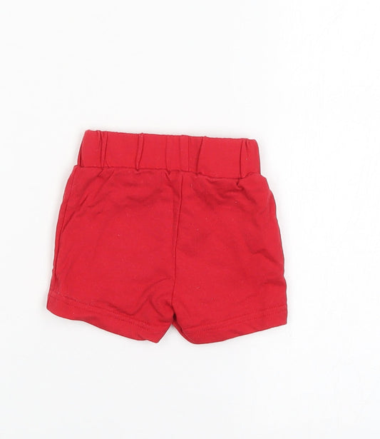 Disney Baby Red Cropped Trousers Size 0-3 Months