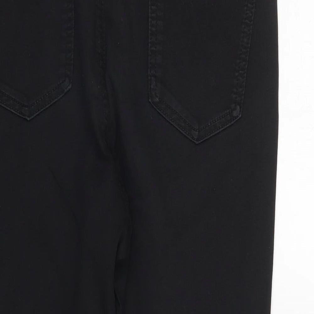 Preworn Womens Black Denim Cropped Jeans L22 in