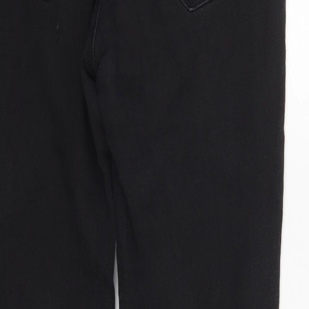 Dorothy Perkins Womens Black Denim Tapered Jeans Size 10 L25 in