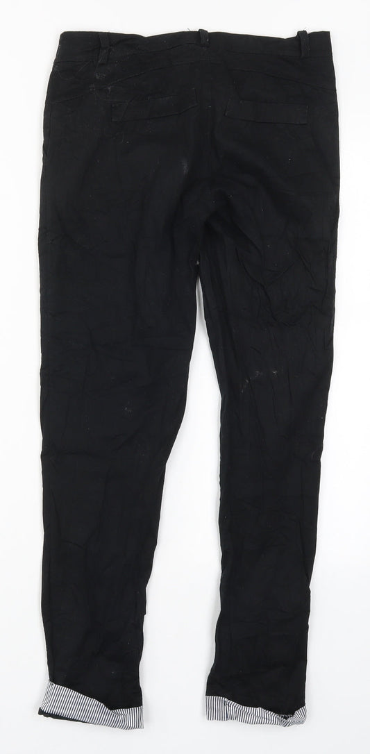 Preworn Womens Black Trousers Size S L26 in