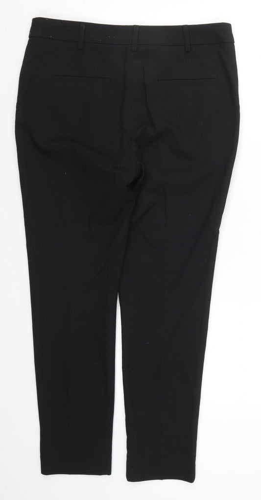 Womens UK Size 10 NEXT Regular Fit Black Trousers