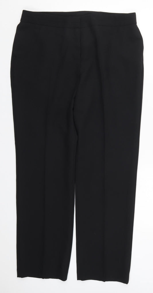 Womens UK Size 14 Bonmarché Regular Fit Black Trousers