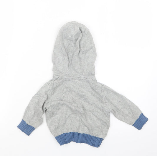 TU Boys Grey Knit Pullover Jumper Size 6-9 Months