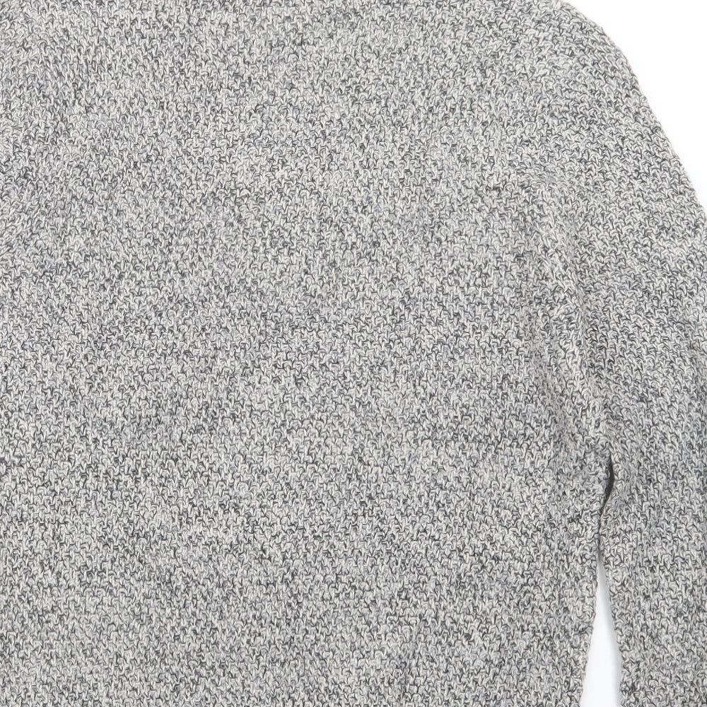 George Mens Grey Knit Pullover Sweatshirt Size S