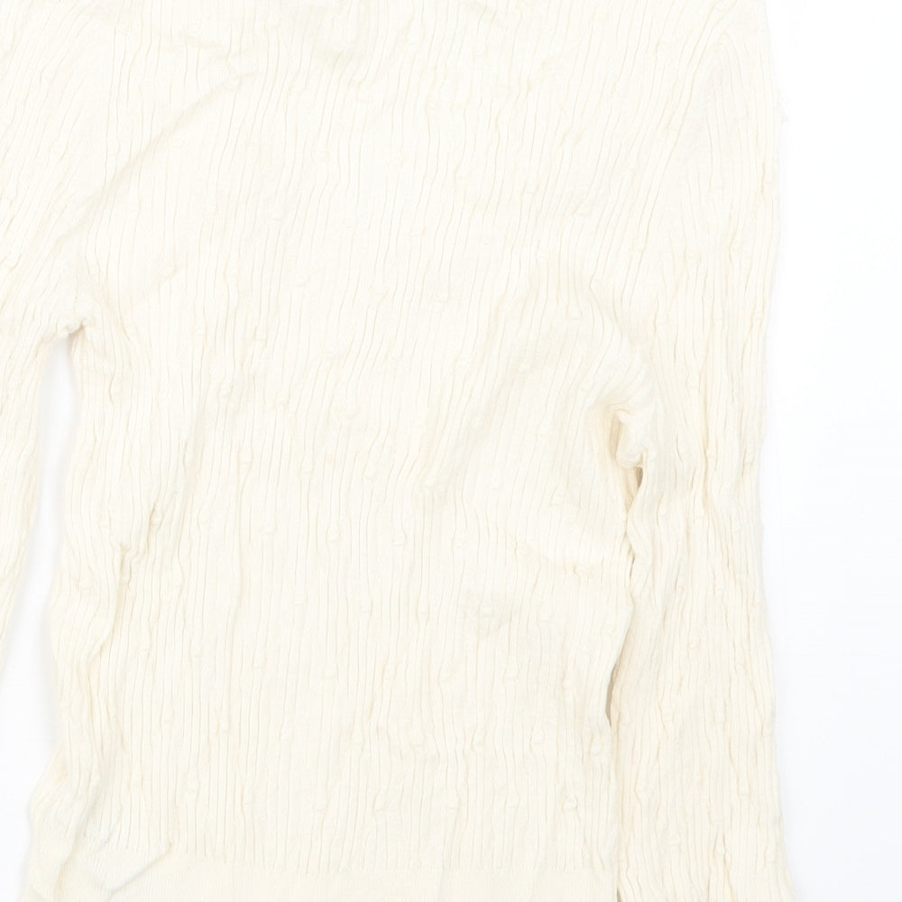Womens UK Size 10 Marks and Spencer Ivory Pullover Jumper