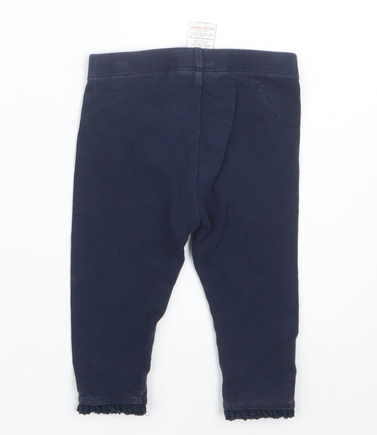 NEXT Girls Blue Capri Trousers Size 6-9 Months