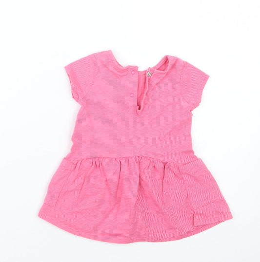 NEXT Girls Pink Basic T-Shirt Size 3-6 Months - Long