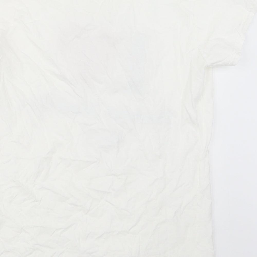 Gildan Womens White Basic T-Shirt Size M