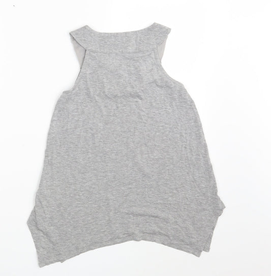 M&S Girls Grey Basic Tank Size 10 Years