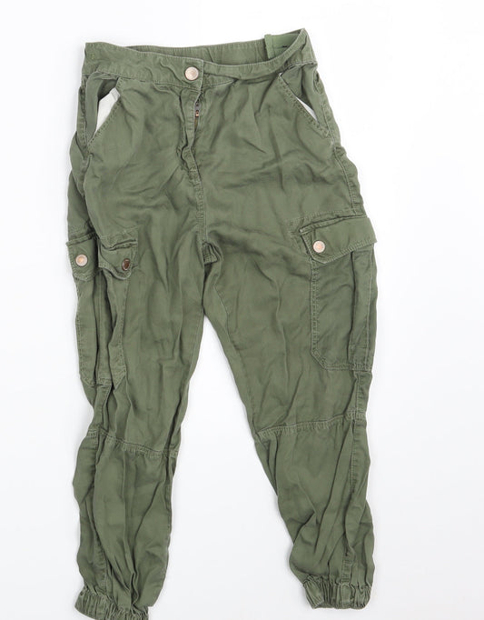 NEXT Boys Green Cargo Trousers Size 9 Months