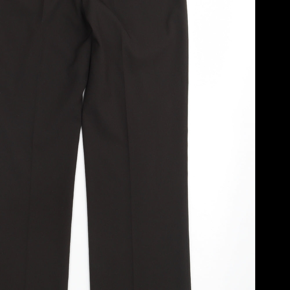 Womens UK Size 10 M&S Regular Fit Dress Pants Black Trousers