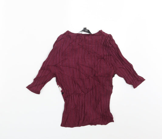 New Look Girls Purple Striped Pullover Sweatshirt Size 12-13 Years
