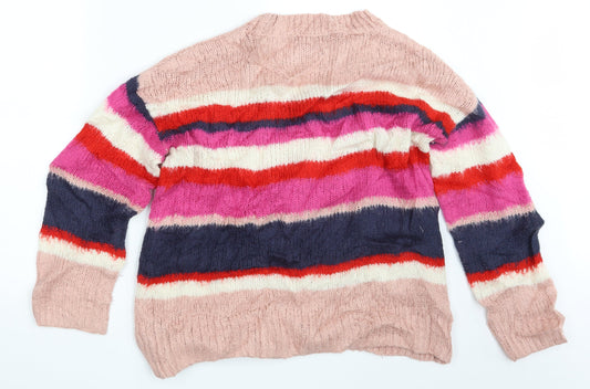 George Womens Multicoloured Striped Pullover Jumper Size 12
