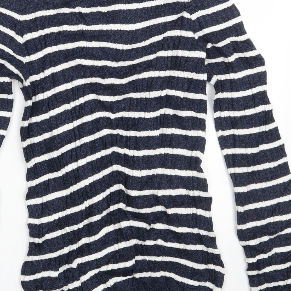 George Womens Blue Striped Pullover Jumper Size 8