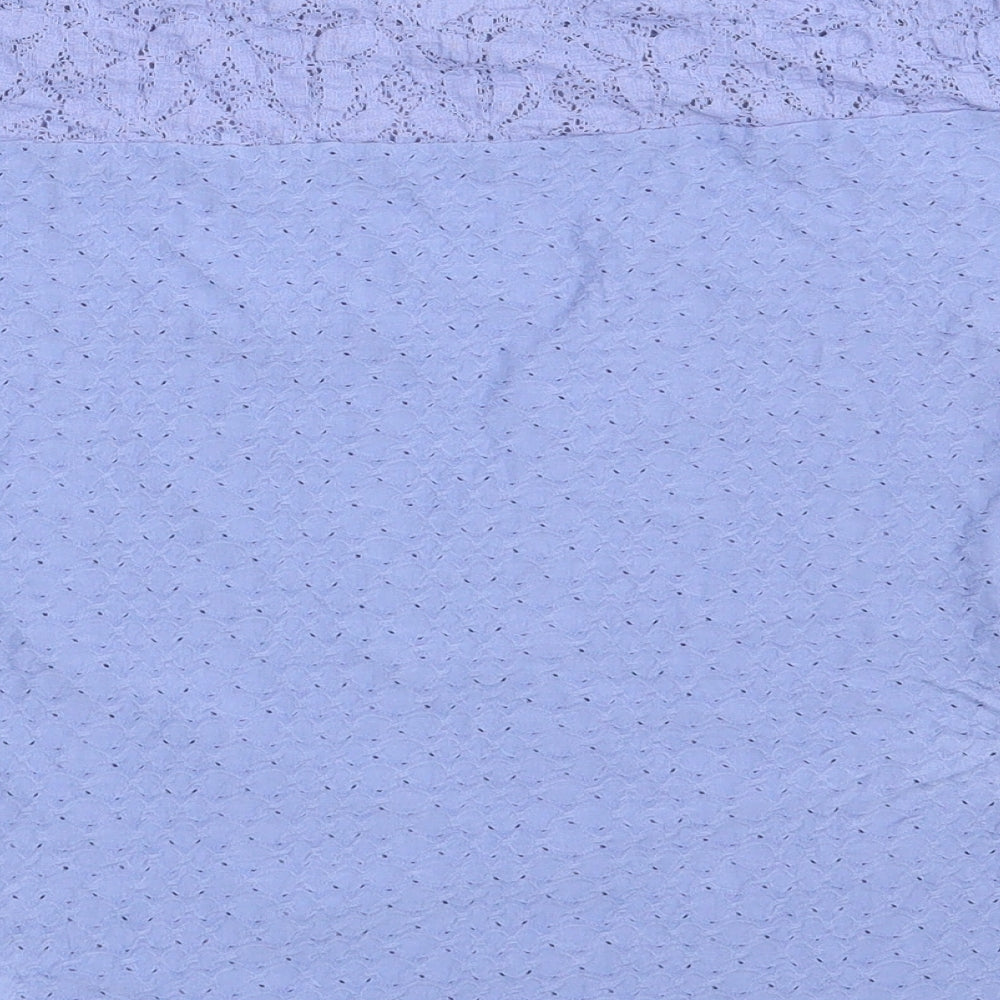 Womens UK Size 10 Bonmarché Blue Basic T-Shirt