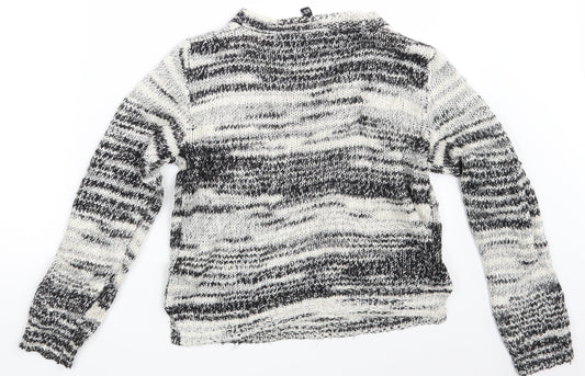 Womens UK Size XS H&M White Pullover Jumper