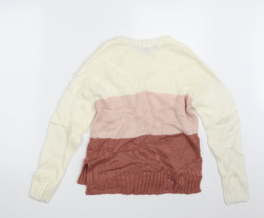New Look Girls Multicoloured Striped Pullover Jumper Size 12-13 Years