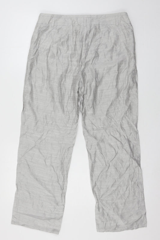 Gerry Weber Womens Silver Trousers Size 32 in L27 in