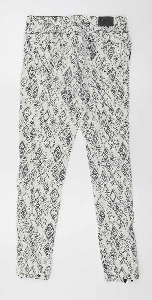 Womens UK Size 30 in BIG STAR Regular Fit Skinny White Jeans