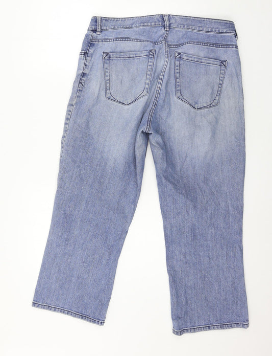 H&M Mens Blue Denim Straight Jeans Size 16 L24 in