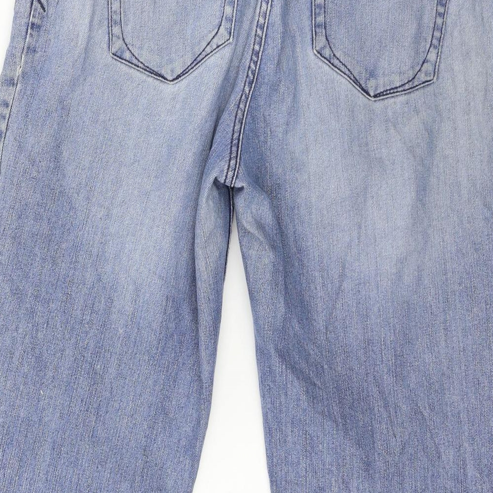 H&M Mens Blue Denim Straight Jeans Size 16 L24 in