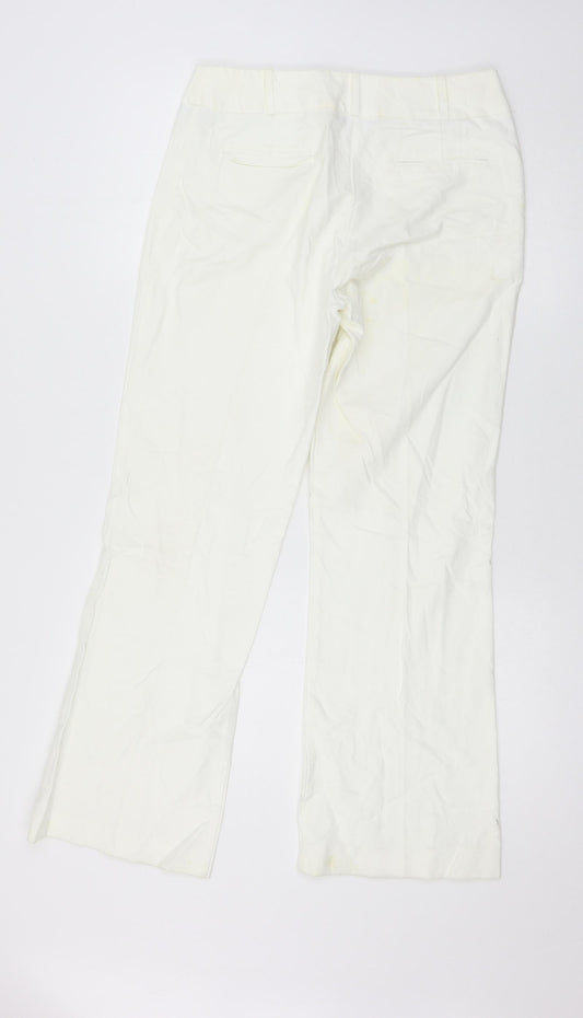 NEXT Womens White Denim Straight Jeans Size 10 L28 in