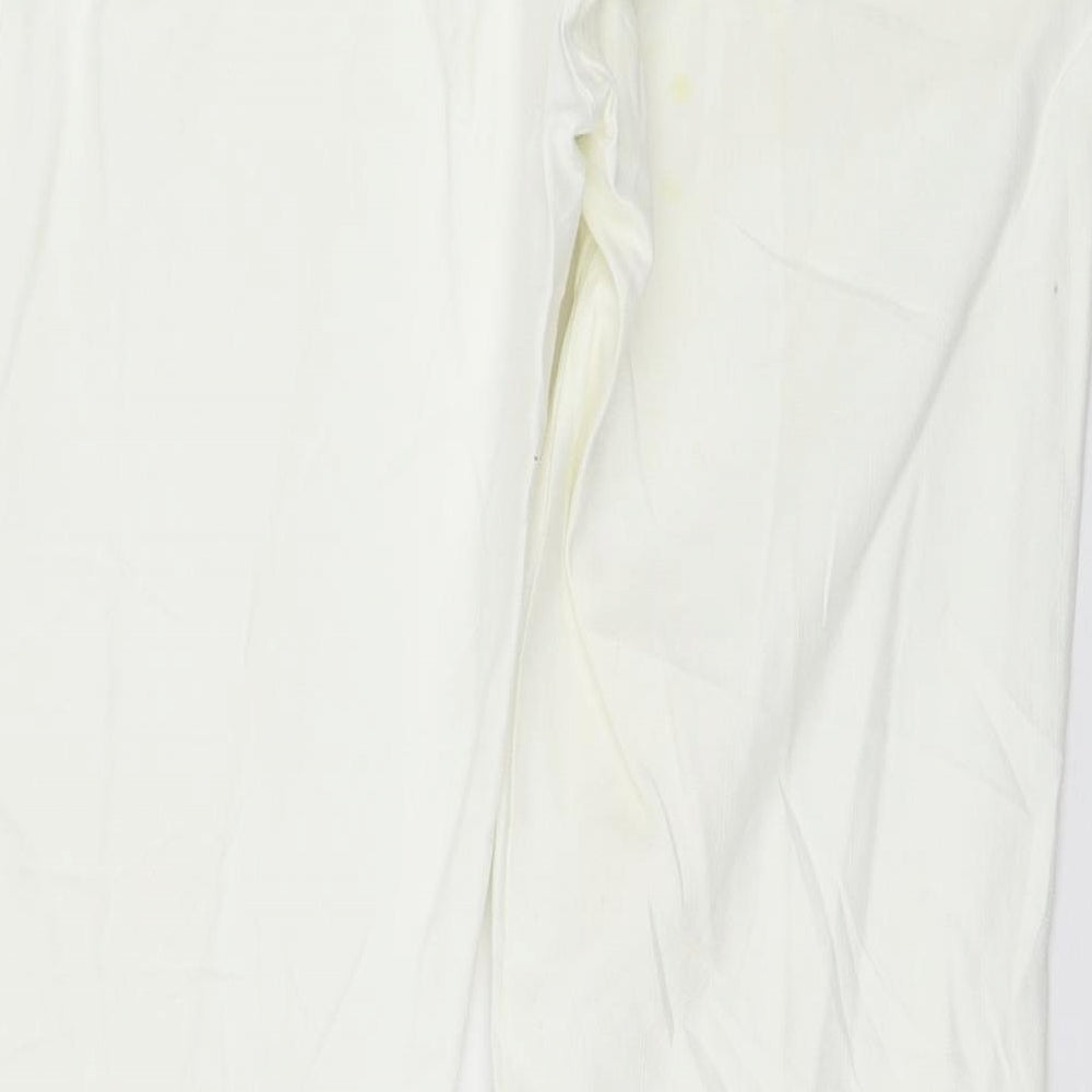 NEXT Womens White Denim Straight Jeans Size 10 L28 in