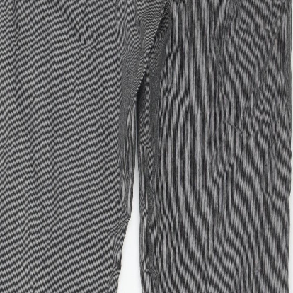 ORSAY Womens Grey Striped Trousers Size 8 L30 in