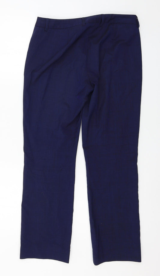 Prworn Womens Blue Trousers Size 10 L29 in