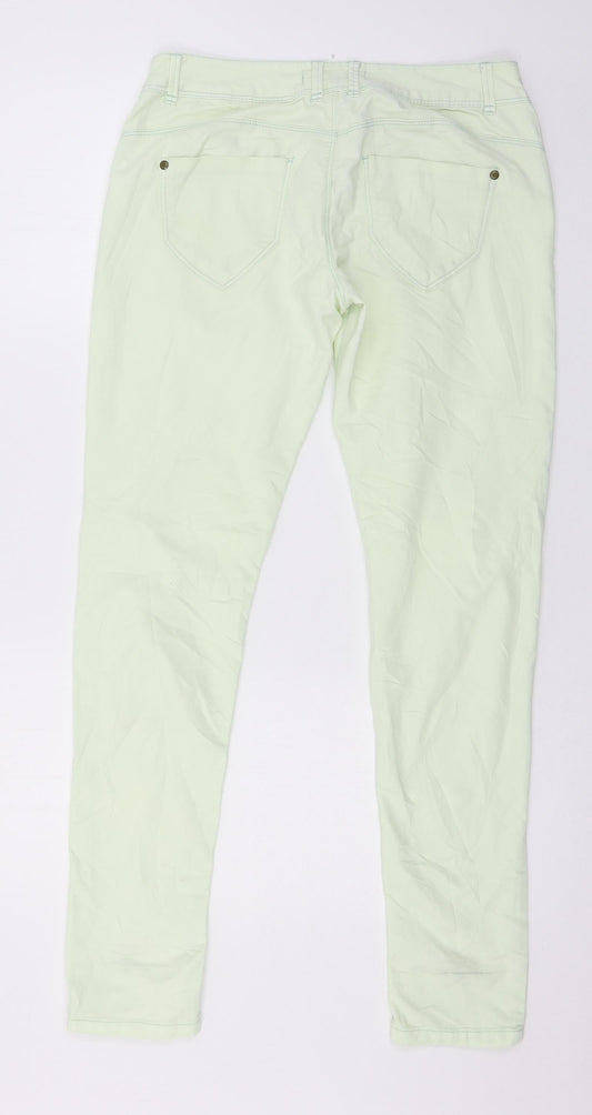 Oxxy Womens Green Trousers Size 12 L30 in