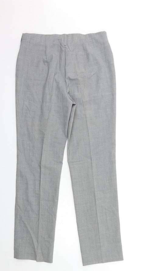 just for me Womens Grey Trousers Size 10 L30 in