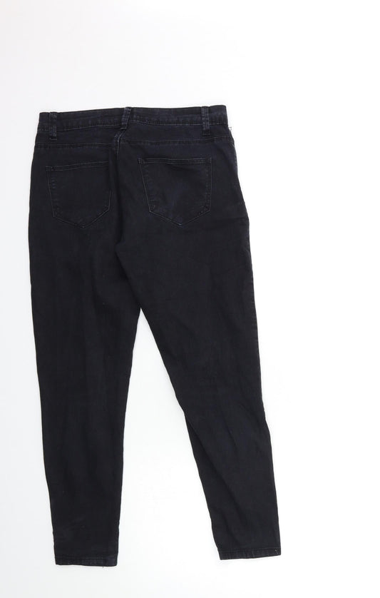 Denim & Co. Womens Black Denim Skinny Jeans Size 8 L25 in