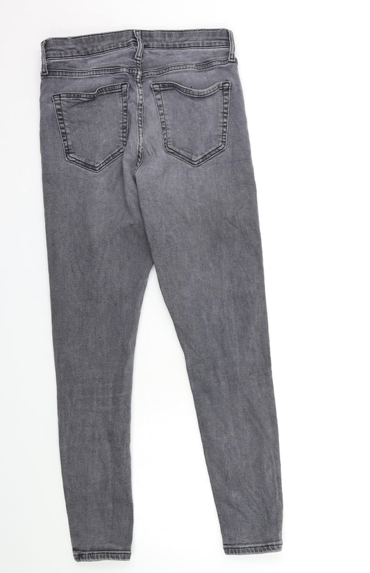 Topshop Womens Grey Denim Skinny Jeans Size 28 in L27 in