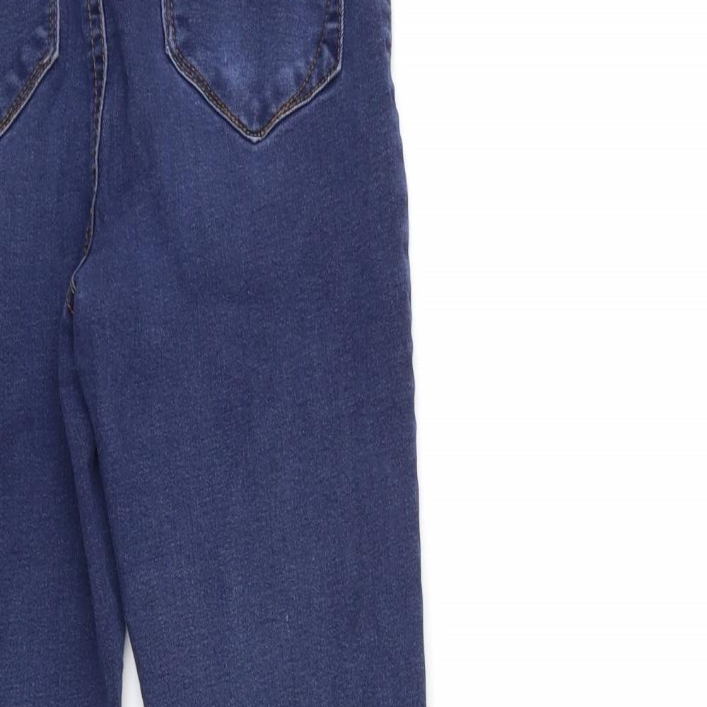 Denim & Co. Womens Blue Denim Skinny Jeans Size 8 L25 in