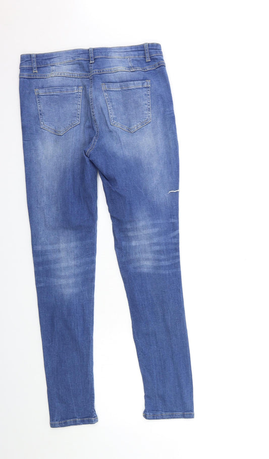 PARISIAN SIGNATURE Womens Blue Denim Skinny Jeans Size 12 L30 in