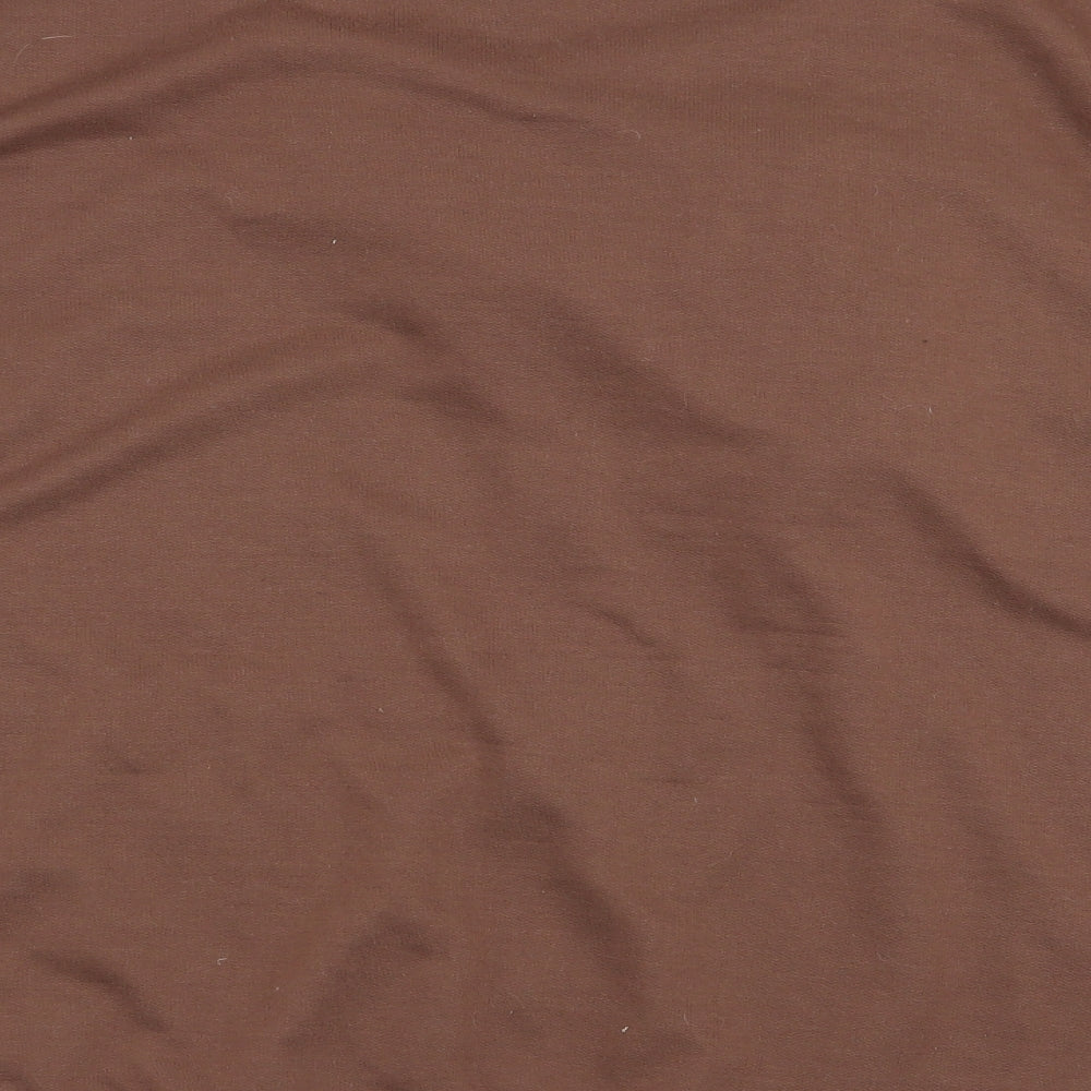 Womens UK Size L Preworn Brown Full Zip Jumper