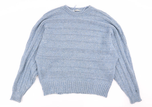 Womens UK Size M Asda George Blue Pullover Jumper