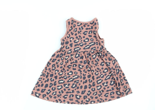 F&F Girls Multicoloured Animal Print Fit & Flare Size 12-18 Months