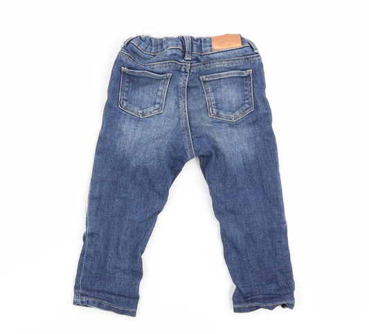 F&F Girls Blue Jogger Jeans Size 12 Months - jeans