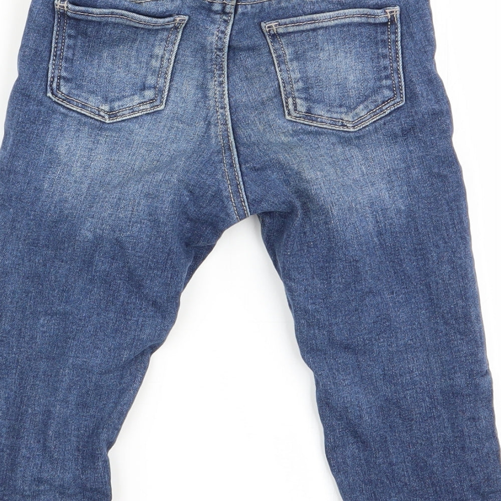 F&F Girls Blue Jogger Jeans Size 12 Months - jeans