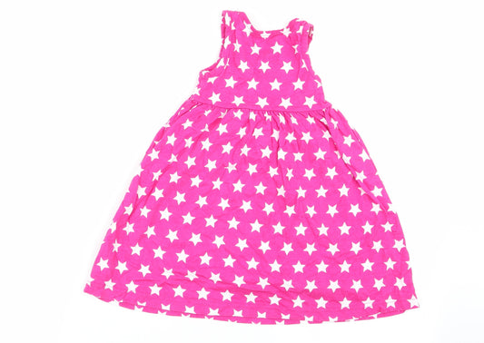 Young Dimension Girls Pink Geometric Fit & Flare Size 18-24 Months