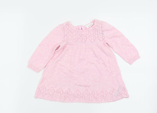 NEXT Girls Pink Geometric Fit & Flare Size 3-6 Months