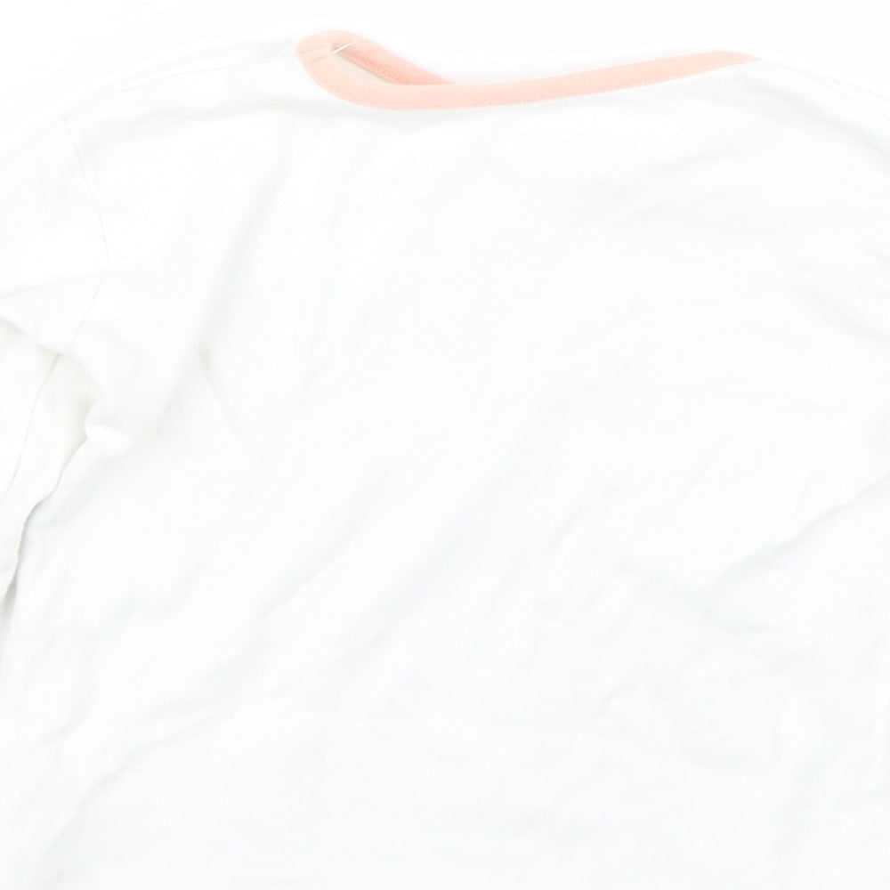 Brand and care label for George girls’ white cami pyjama top, size 18-24, months - lion king